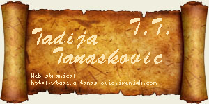 Tadija Tanasković vizit kartica